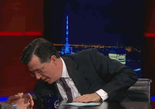 Stephen Colbert boo