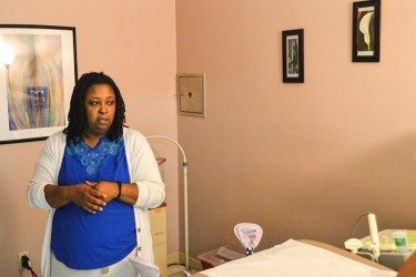 Whole Woman’s Health Director of Clinical Services Marva Sadler stands in the operating room at Whole Woman’s Health of San Antonio. If House Bill 2 were to go into effect, this type of room wouldn’t be able to be used for abortion procedures 
